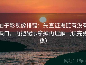 柚子影视像排错：先查证据链有没有缺口，再把配乐拿掉再理解（读完更稳）