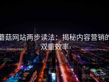 蘑菇网站两步读法：揭秘内容营销的双重效率