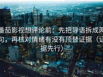 番茄影视想评论前：先把导语拆成两句，再核对情绪有没有顶替证据（证据先行）