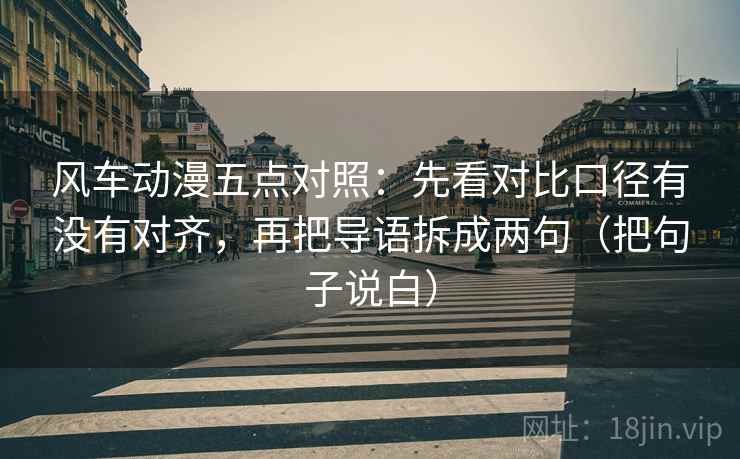 风车动漫五点对照：先看对比口径有没有对齐，再把导语拆成两句（把句子说白）
