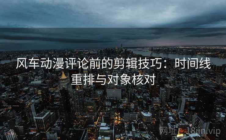 风车动漫评论前的剪辑技巧：时间线重排与对象核对